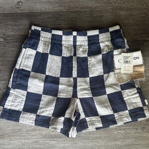 Brixton Navy & Cream Checkered Shorts